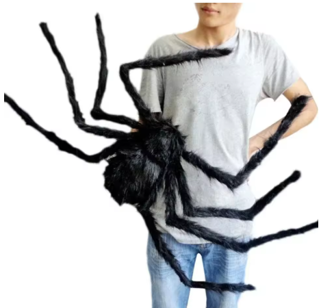 Halloween Big Plush Spider Horror Halloween Decoration Party Prop Outdoor Giant Spider Decor 30-200Cm Chamber Prank